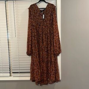 Boohoo chiffon floral maxi dress
